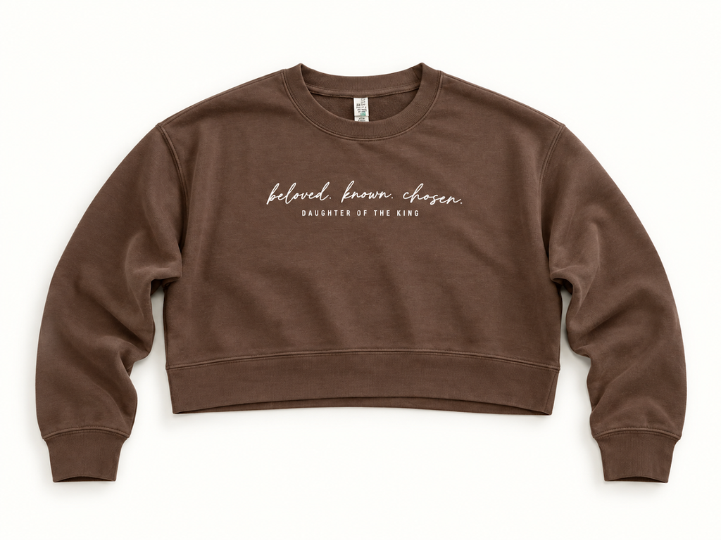 Women's Relaxed Cropped Crewneck Sweatshirt - Faith By Flatlands