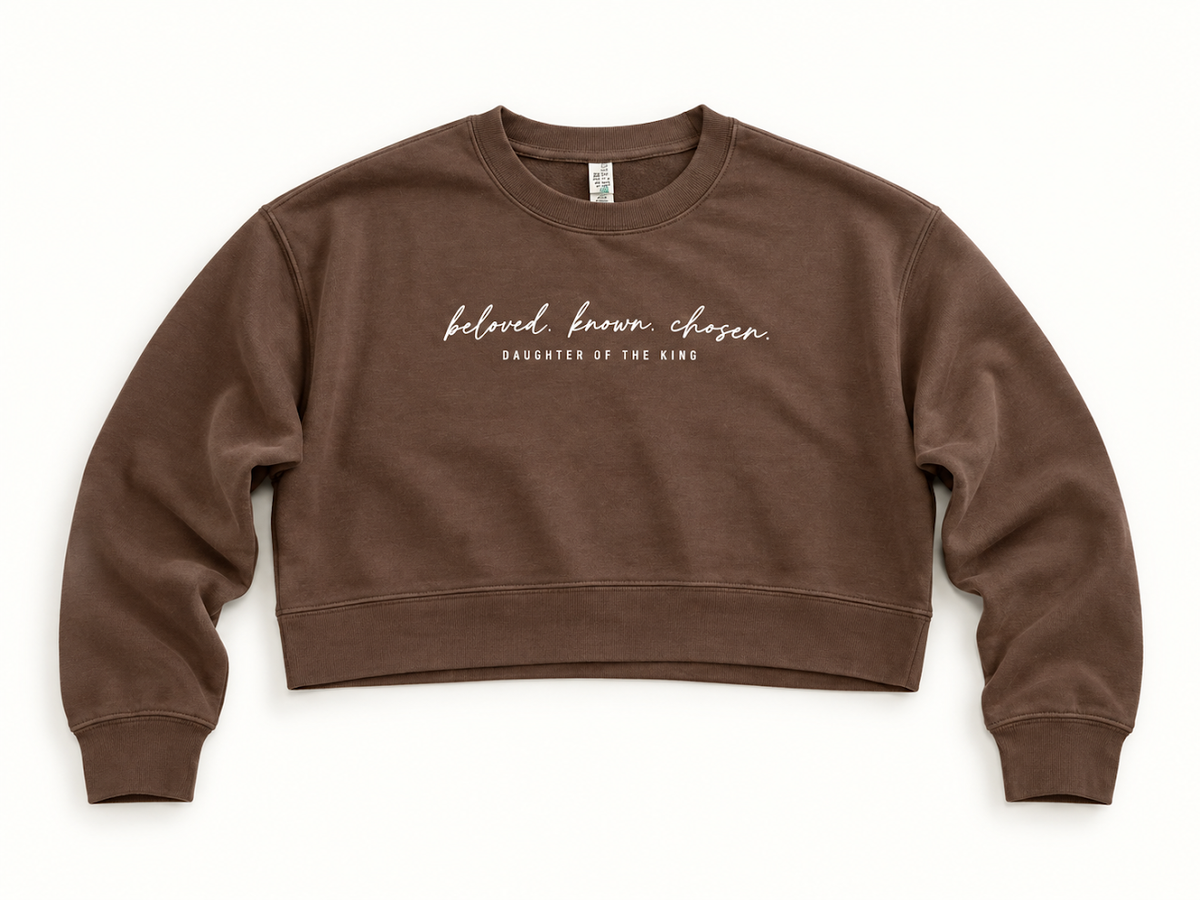 Women's Relaxed Cropped Crewneck Sweatshirt - Faith By Flatlands