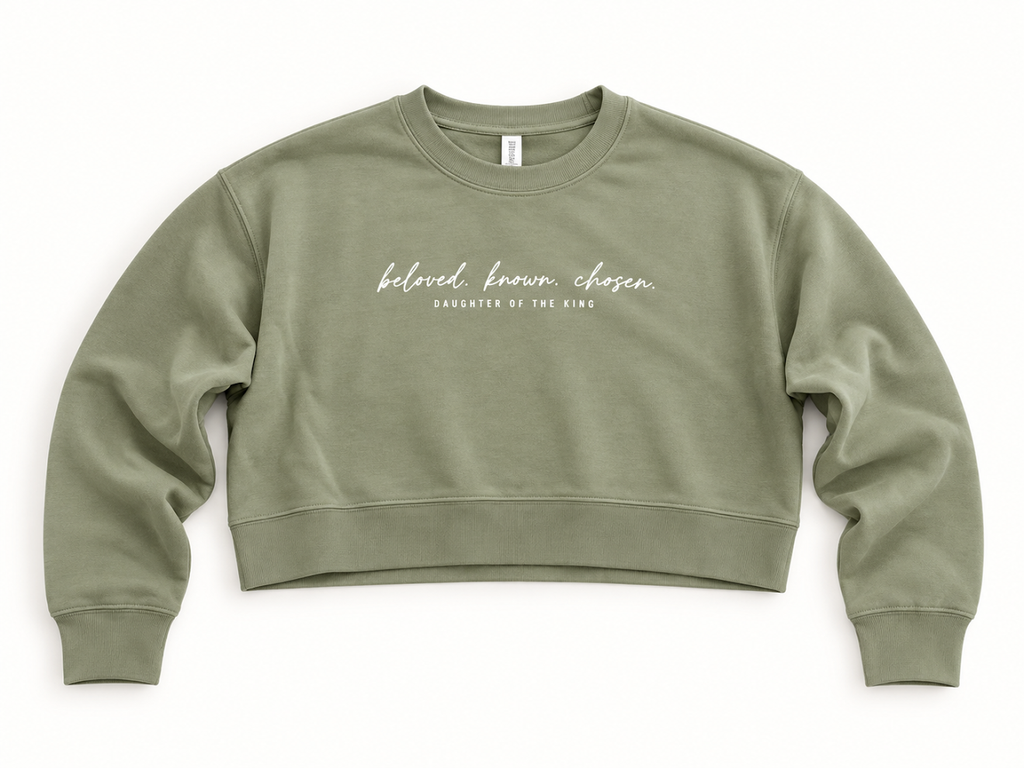 Women's Relaxed Cropped Crewneck Sweatshirt - Faith By Flatlands