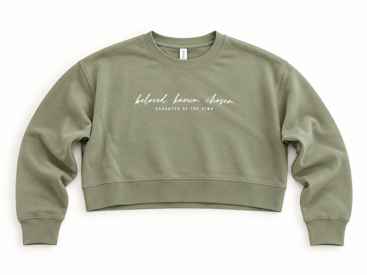 Women's Relaxed Cropped Crewneck Sweatshirt - Faith By Flatlands