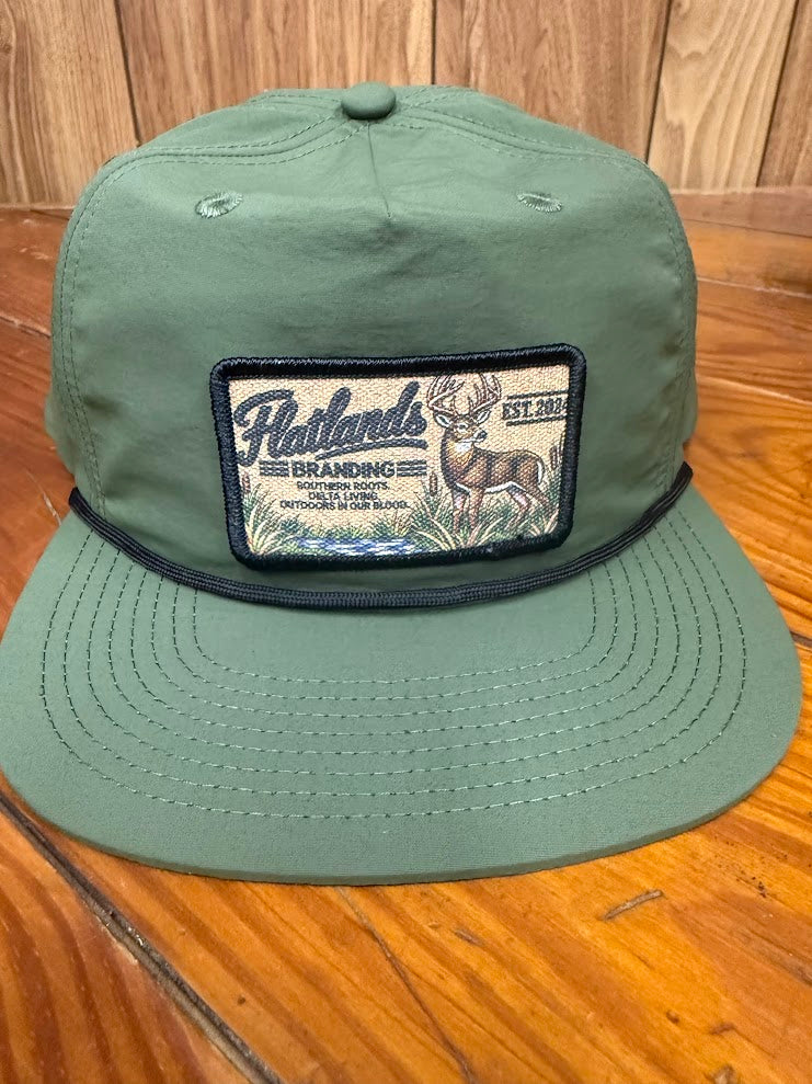 Outdoor Cap 556 OLIVE/BLACK CORD - Flatlands Branding Deer
